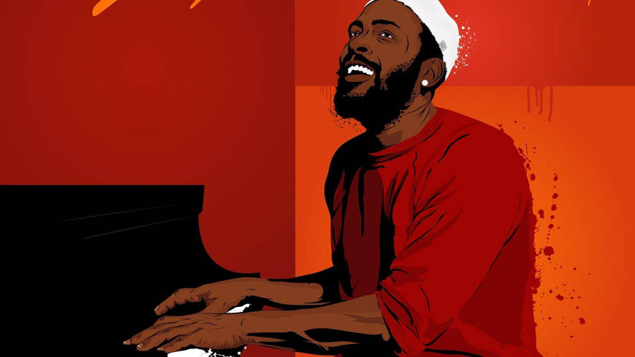 Marvin Gaye Simple Painting Wallpaper