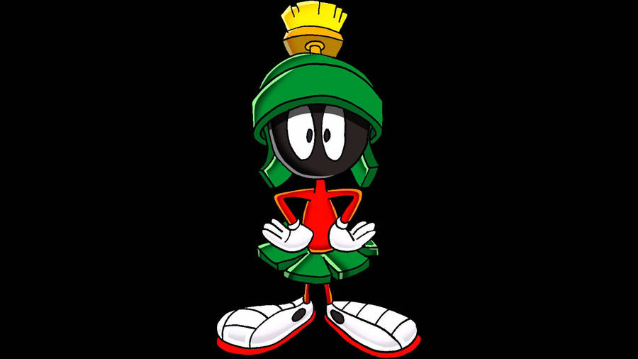 Marvin The Martian Black Background Wallpaper