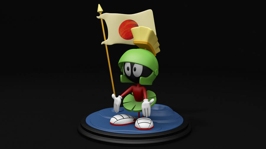 Marvin The Martian Japanese Flag Wallpaper