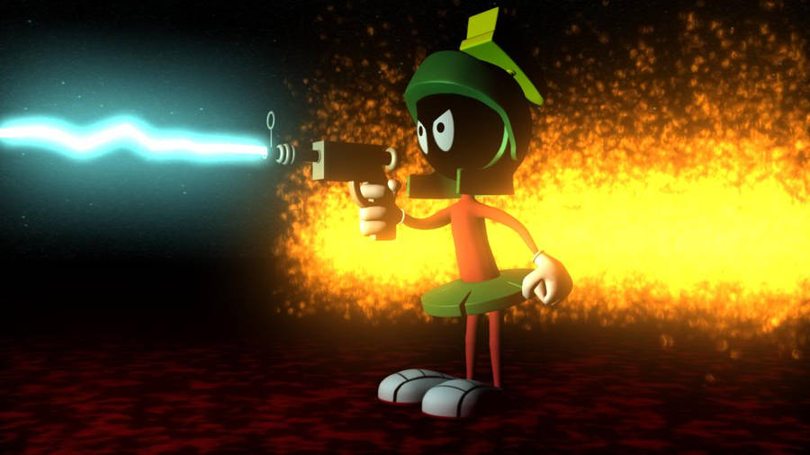 Marvin The Martian Laser Gun Wallpaper