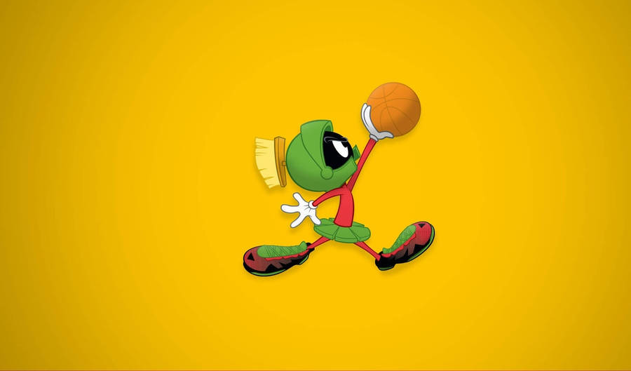 Marvin The Martian Yellow Wallpaper