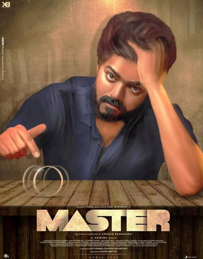 Master Distressed Vijay 4k Poster Wallpaper