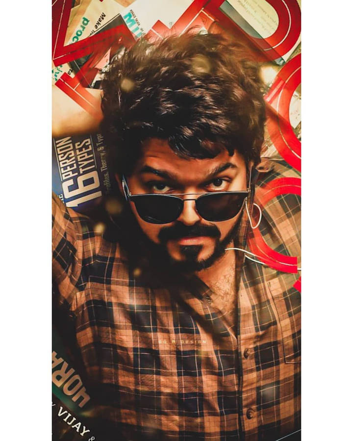 Master Vijay 4k Jd Plaid Shirt Wallpaper