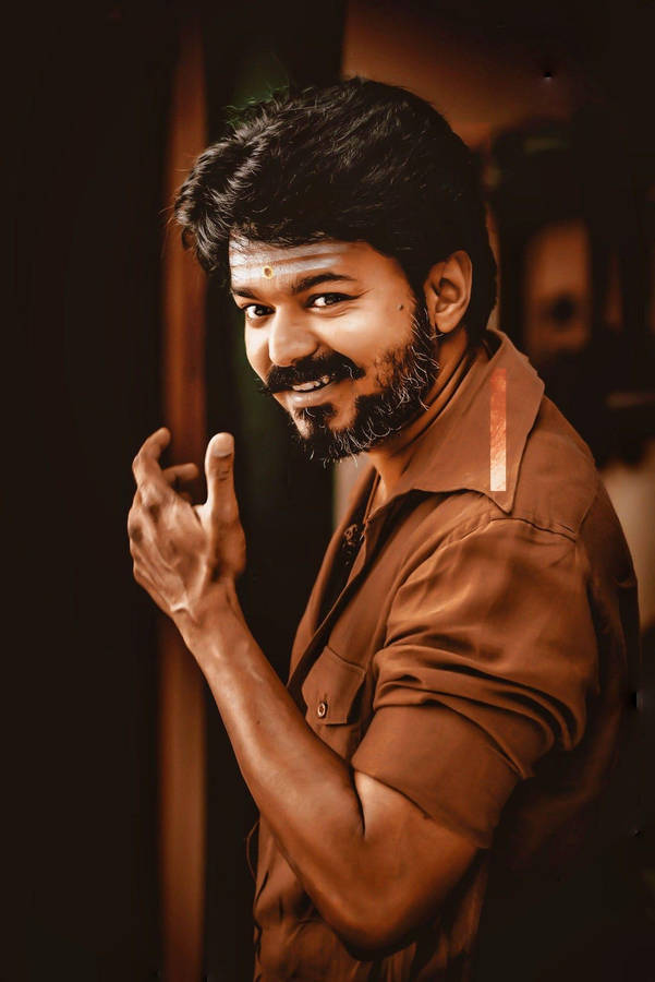 Master Vijay 4k Smile Wallpaper