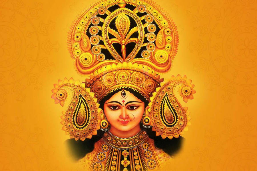 Mata Rani Golden Accessories Wallpaper