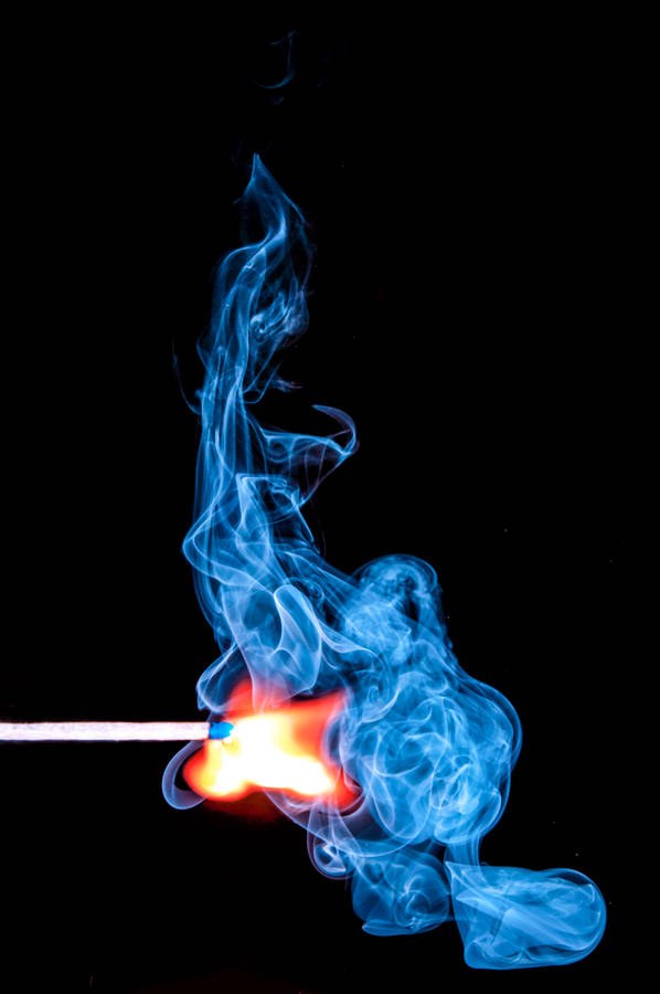 Match Blueish Smoke Wallpaper