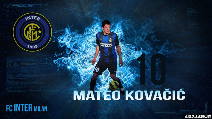 Mateo Kovacic Ice Blue Flame Wallpaper