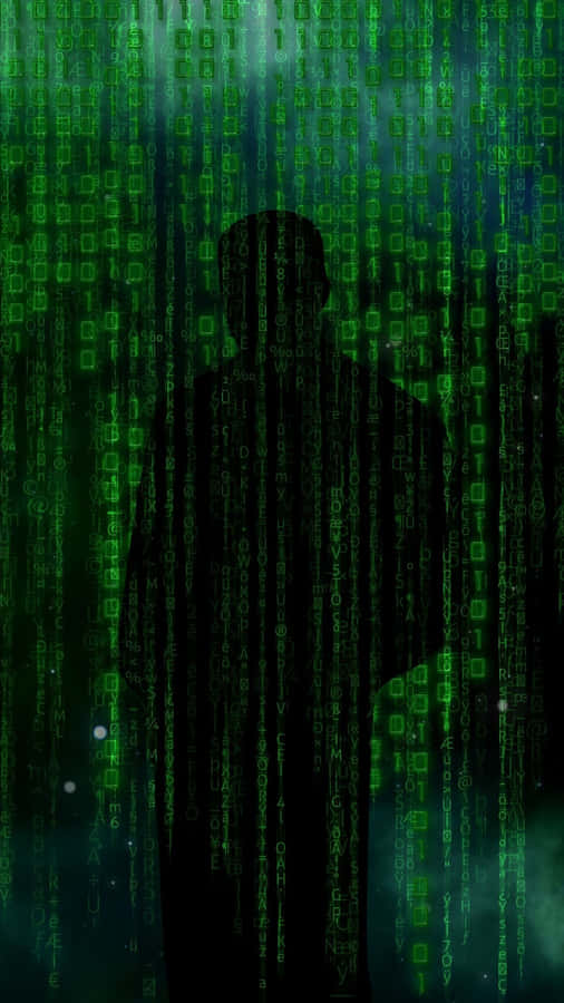 Matrix Digital Rain Silhouette.jpg Wallpaper