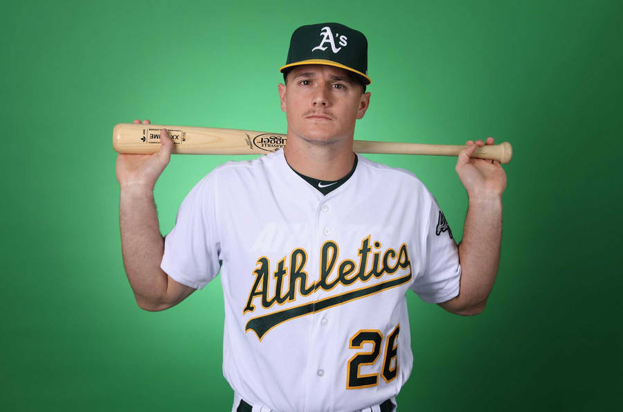 Matt Chapman Oakland Athletics Baseball Bat Wallpaper