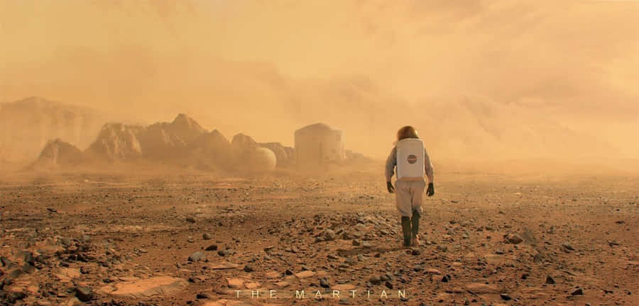 Matt Damon As Astronaut Mark Watney In The Martian Wallpaper