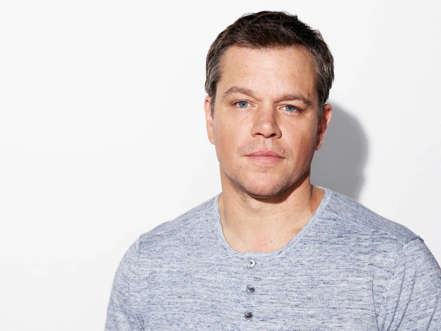 Matt Damon Eye-level Shot Wallpaper