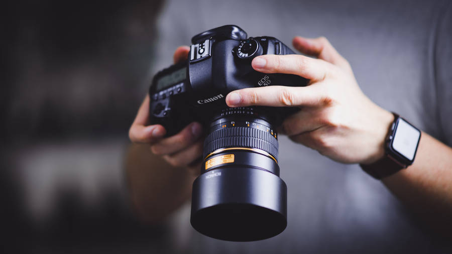 Matte Black Canon 5d Photography Wallpaper