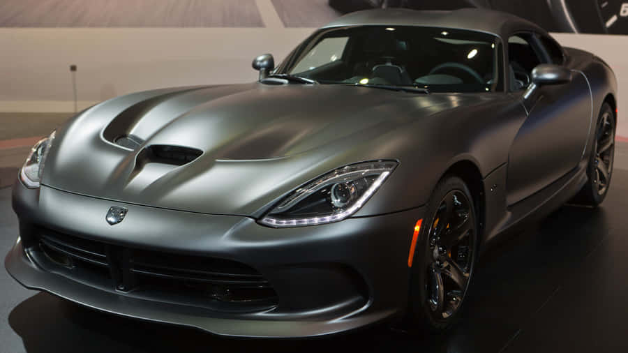 Matte Black Dodge Viper Live Car Wallpaper