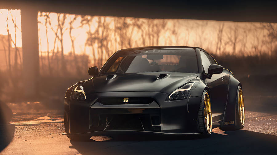 Matte Black Nissan Gt R 4k Wallpaper