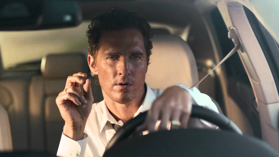 Matthew Mcconaughey In Driver's Seat Wallpaper