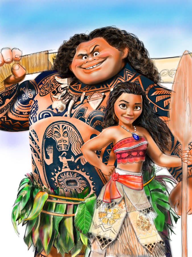 Maui Moana Fanart Wallpaper