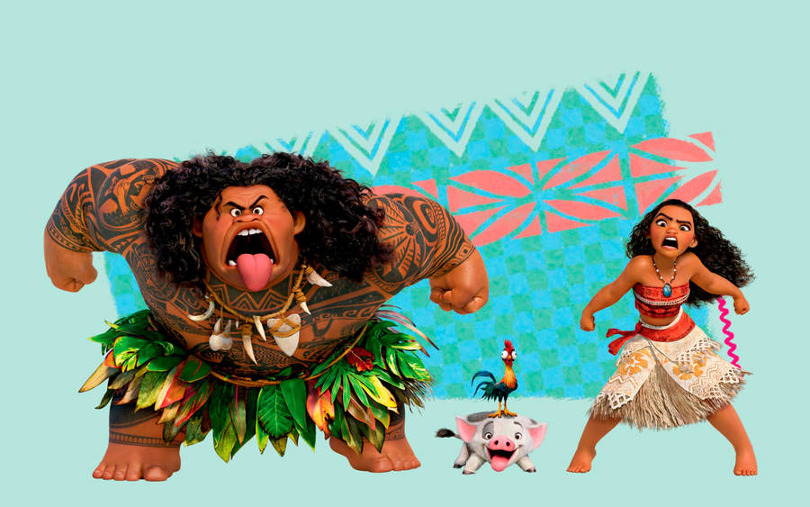 Maui Moana Taunt Wallpaper