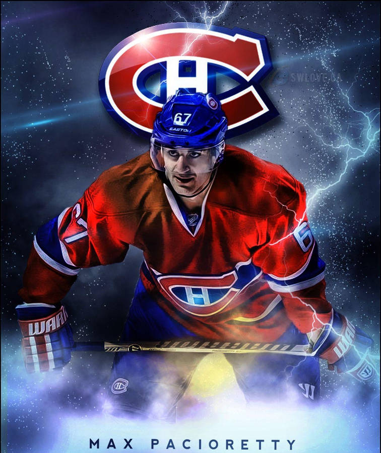 Max Pacioretty In Action With Lightning Effects Wallpaper