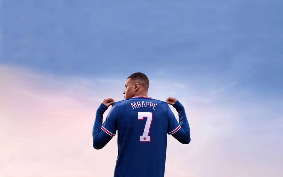 Mbappe Football Athlete Number 7 Wallpaper