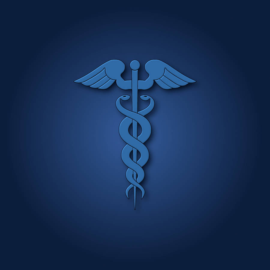 Mbbs Blue Caduceus Symbol Wallpaper