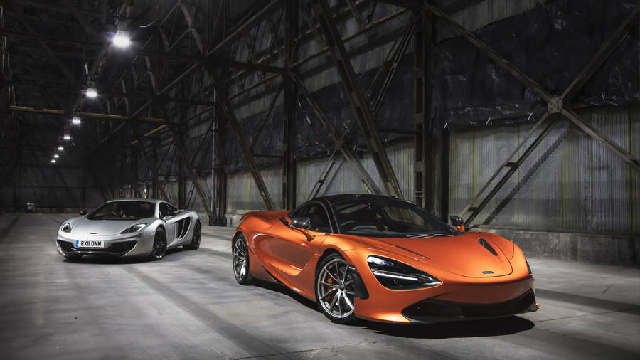 Mclaren 570s Gray And Orange Wallpaper