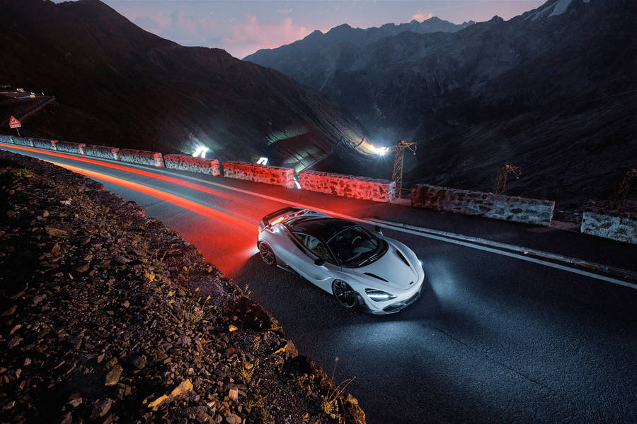 Mclaren 720s White Night Wallpaper