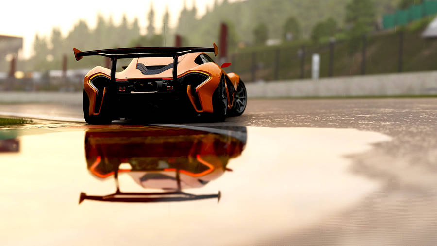 Mclaren P1 Orange Sports Car Wallpaper