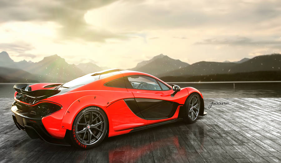 Mclaren P1 Red Super Car Wallpaper