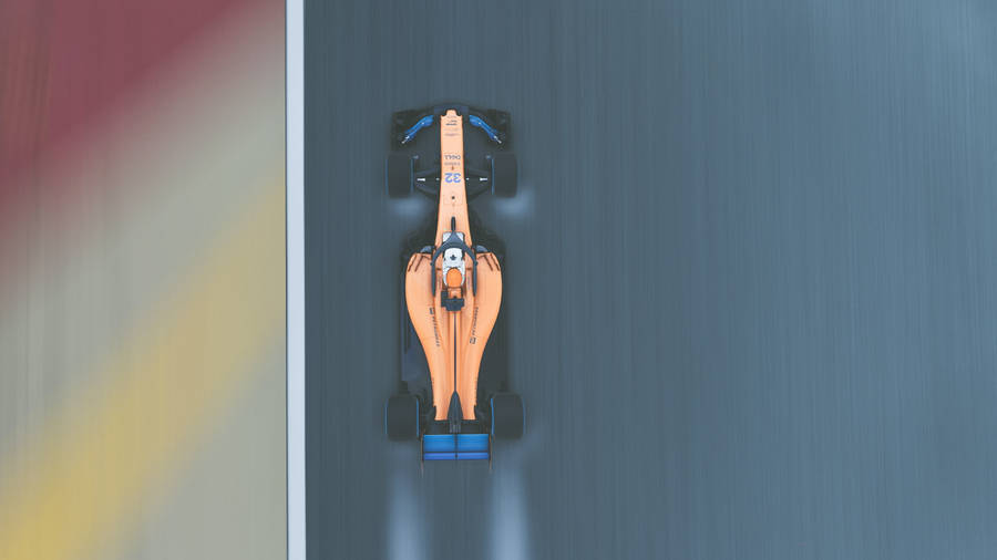 Mclaren Racing F1 Car Aerial Shot Wallpaper