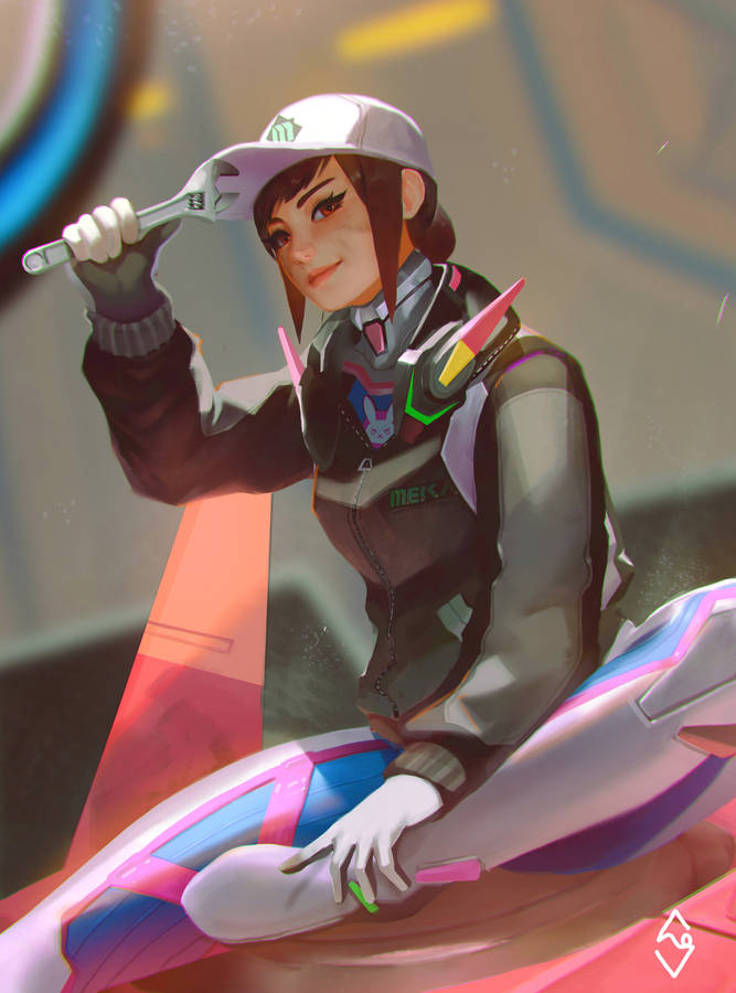 Mechanic Dva Fan Art Wallpaper