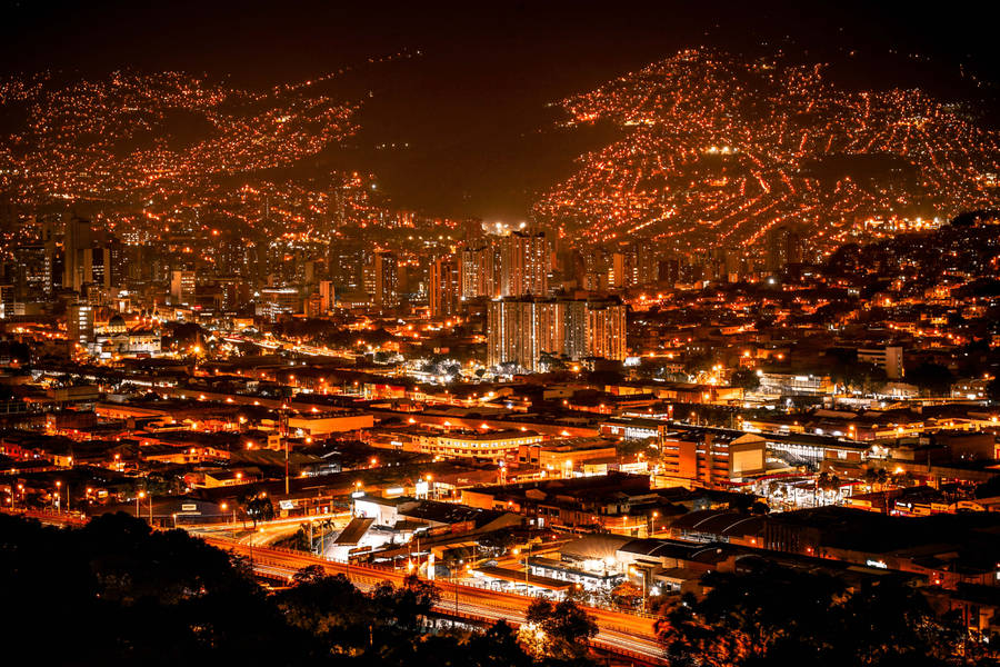 Medellin City Skyline Wallpaper