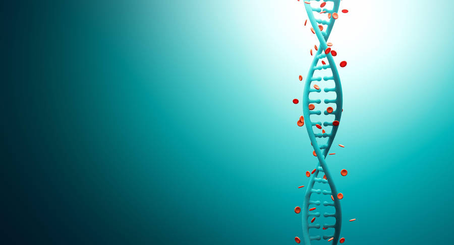 Medical Dna Symbol In Green Wallpaper