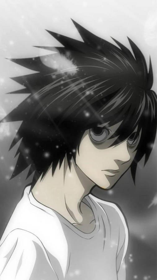 Medium Shot Of Lawliet Death Note Iphone Wallpaper