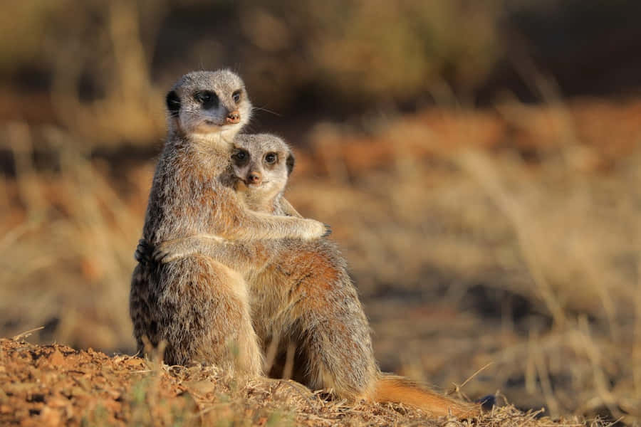 Meerkat_ Embrace_in_ Wild Wallpaper