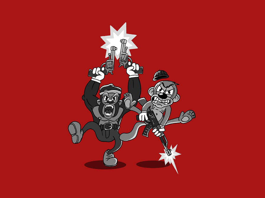 Meet The Baddest Of The Bad: A Gangsta Cartoon Character. Wallpaper