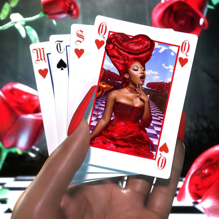 Megan Thee Stallion Queen Of Hearts Wallpaper