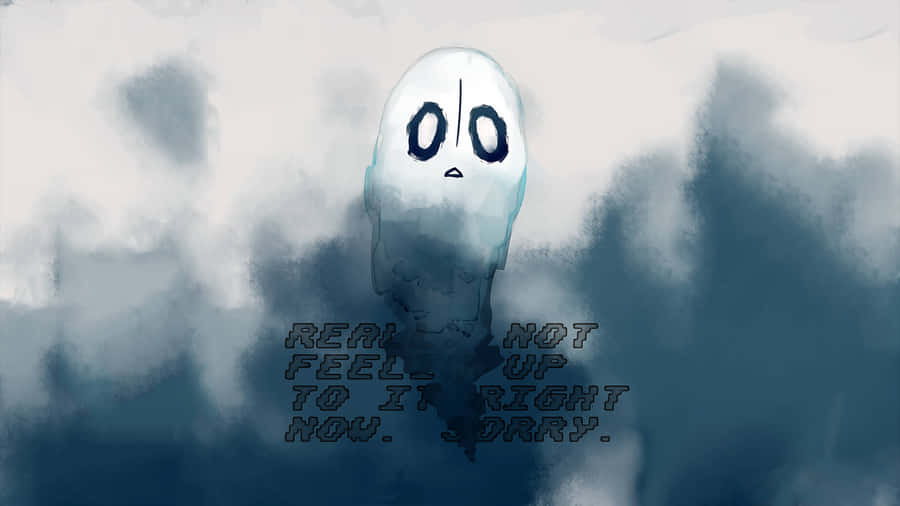 Melancholic Ghost Expression Wallpaper