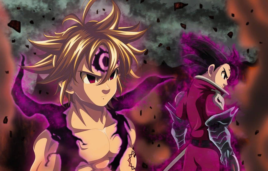 Meliodas And Zeldris Demon Form Wallpaper