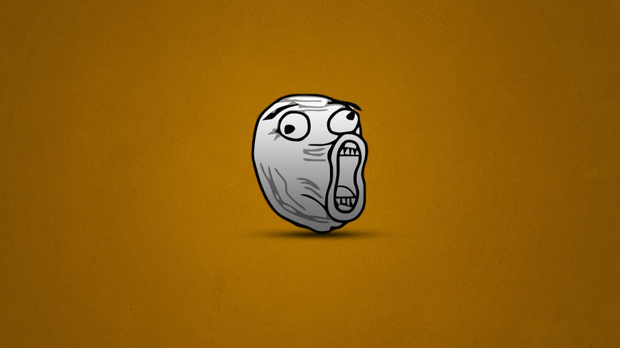 Meme Face On Brown Wallpaper