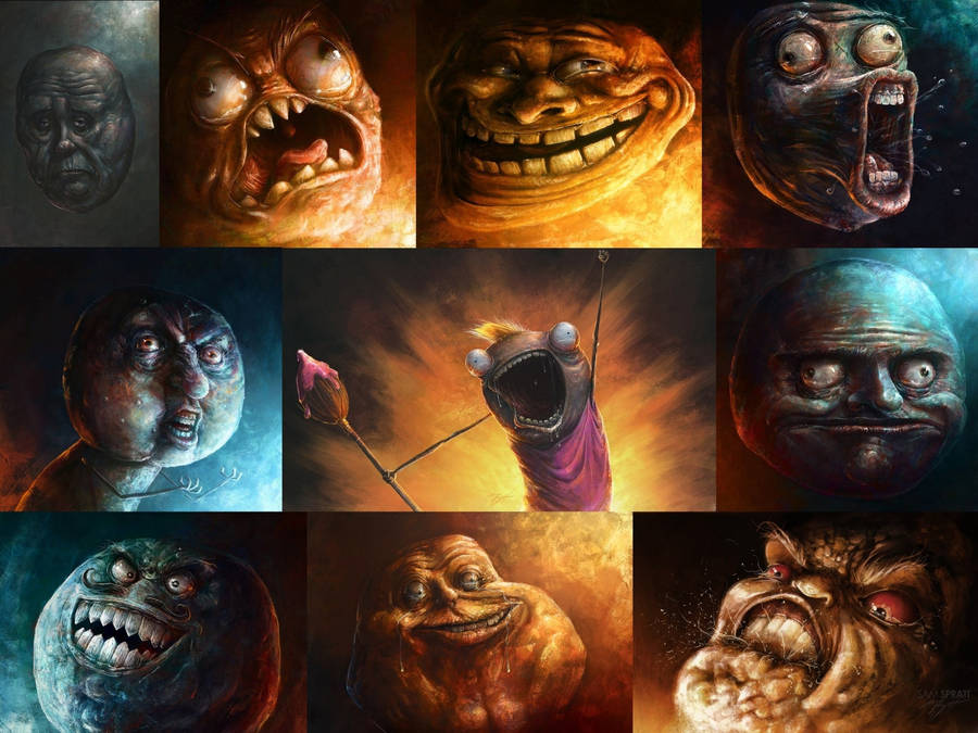 Meme Faces Horror Wallpaper