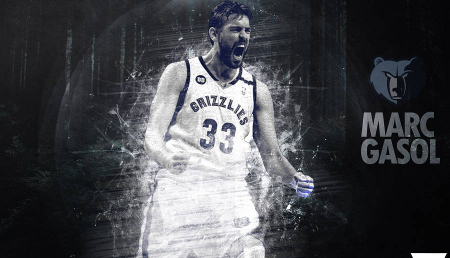 Memphis Grizzlies' Marc Gasol In Action Wallpaper