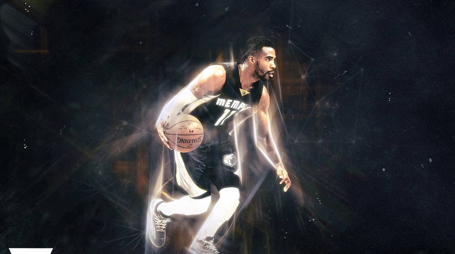 Memphis Grizzlies' Mike Conley In Action Wallpaper