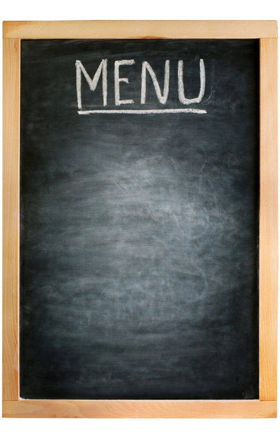 Menu Blank Board Photo Wallpaper