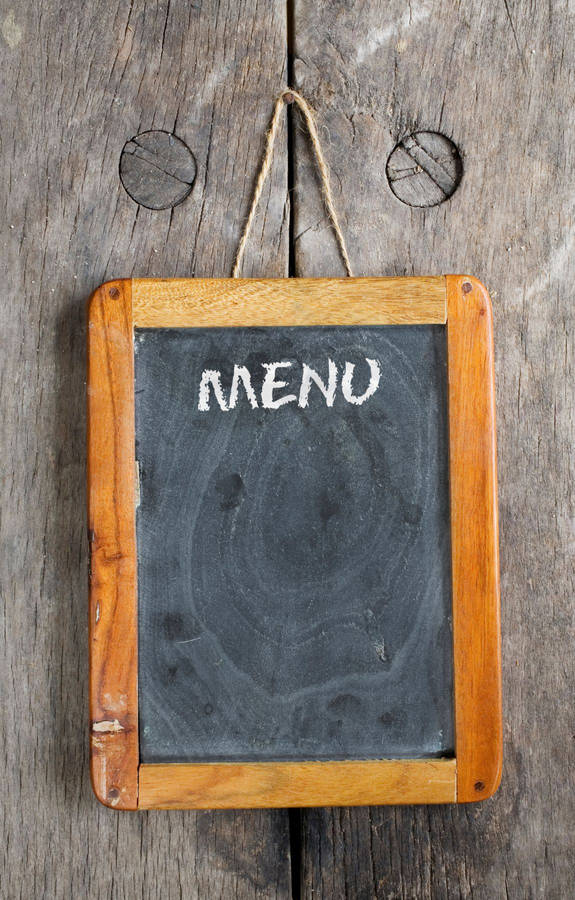 Menu Hanging Food Board Photo Wallpaper