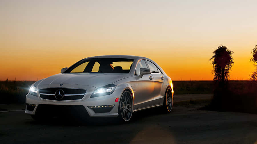 Mercedes Benz Cls Class Sunset Wallpaper