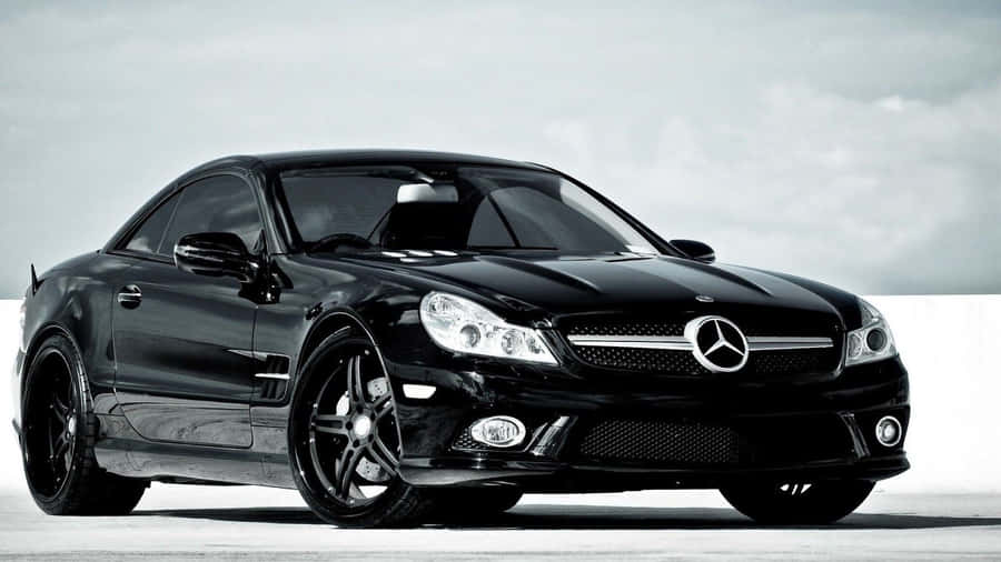 Mercedes Benz S Class Black White Background Wallpaper