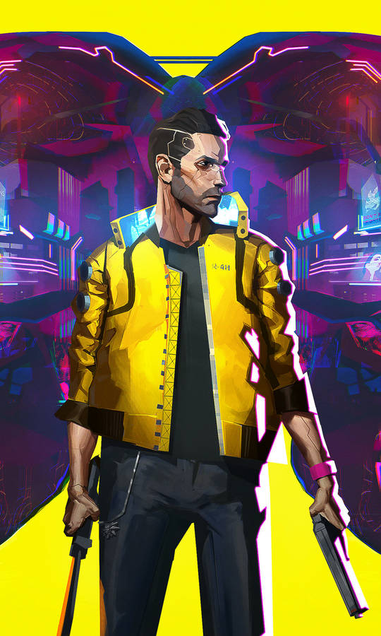 Mercenary V In Cyberpunk 2077 For Android Wallpaper