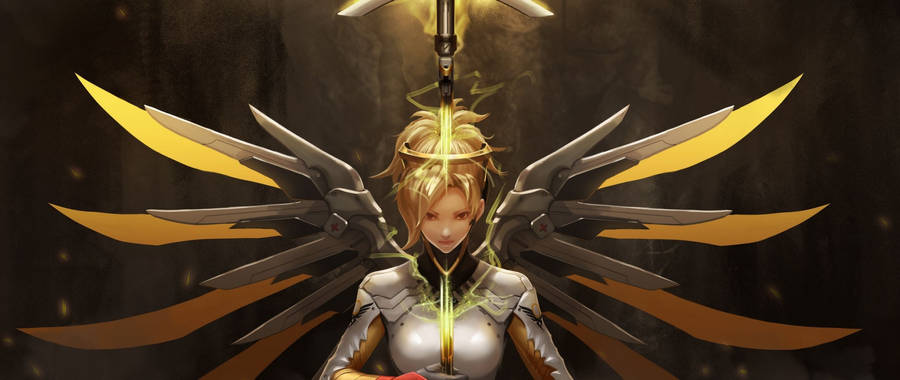 Mercy Activating Ultimate Power Wallpaper