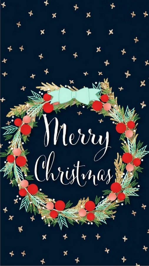 Merry Christmas Greetings Iphone Wallpaper