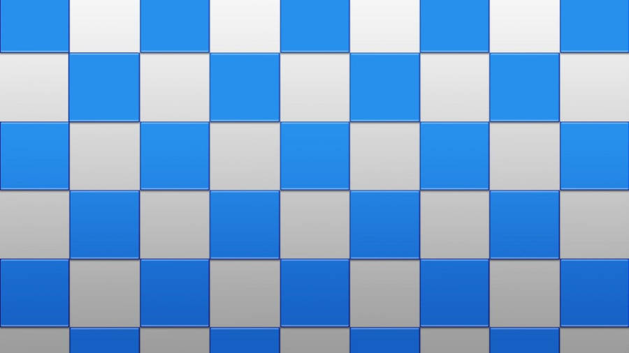 Mesmerizing Blue And White Checkered Squares Pattern Wallpaper